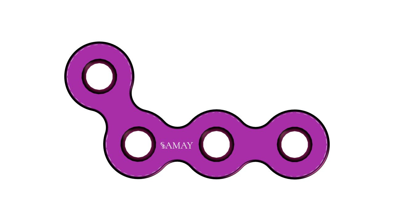 Mini ?L? Shape 120? Plate 1.5mm(Without Gap) Mini Plate