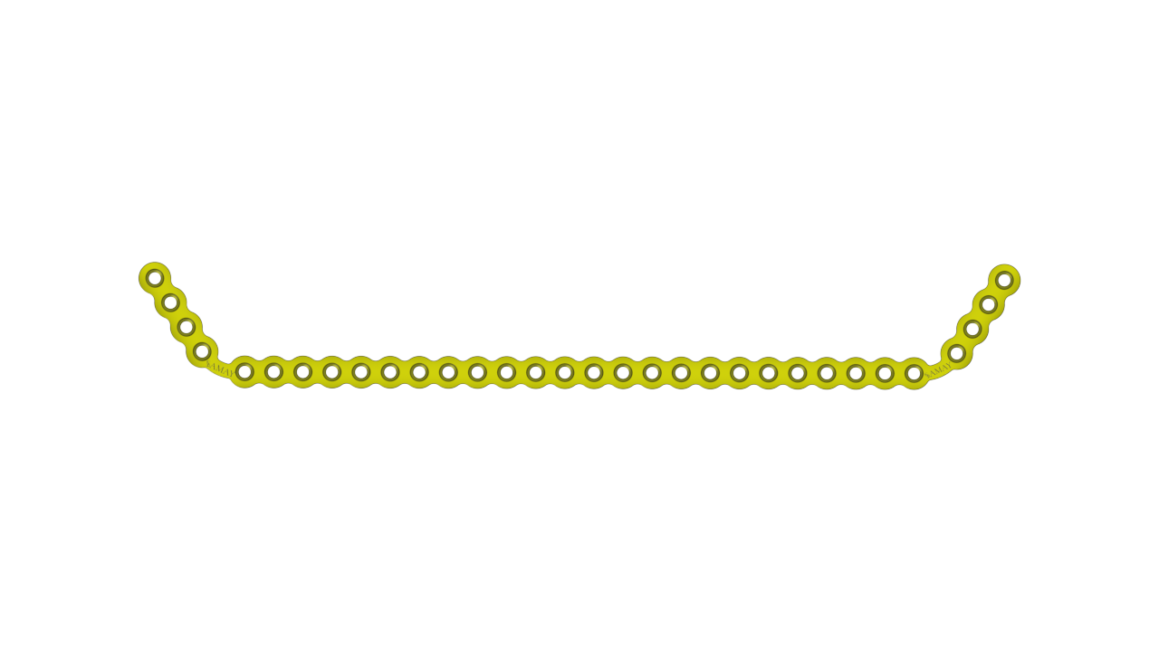 Mandibular Reconstruction Plate Double Angled 4 Hole Mini Plate