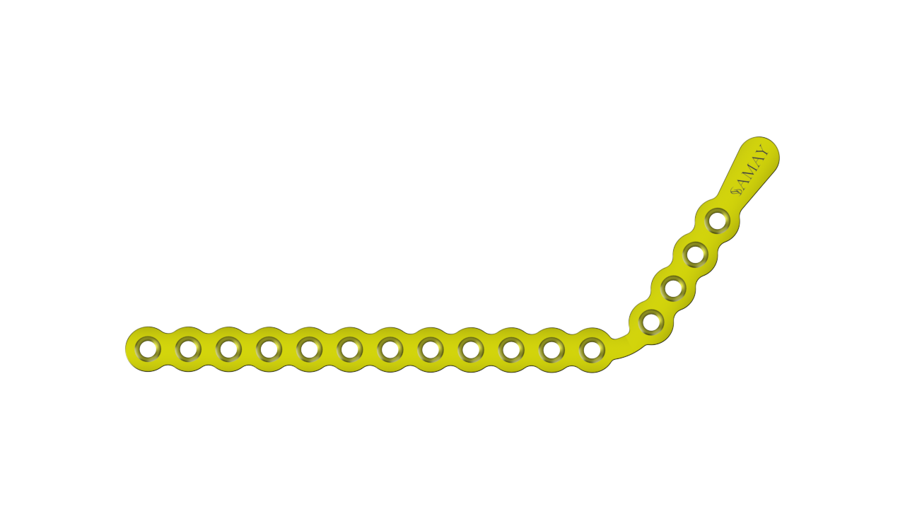 TMJ Condyle With Reconstruction Plate  4 Hole Mini Plate