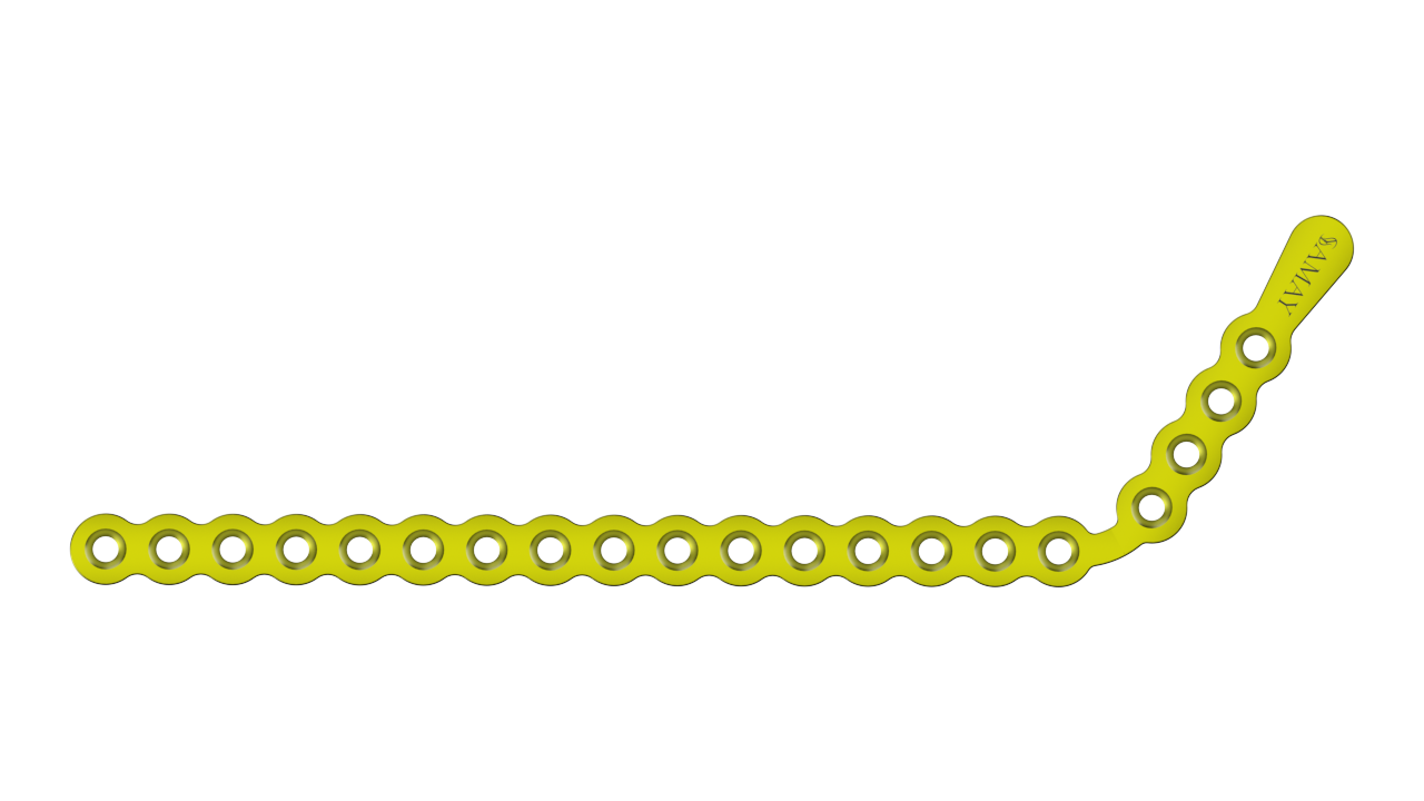 TMJ Condyle With Reconstruction Plate  4 Hole Mini Plate